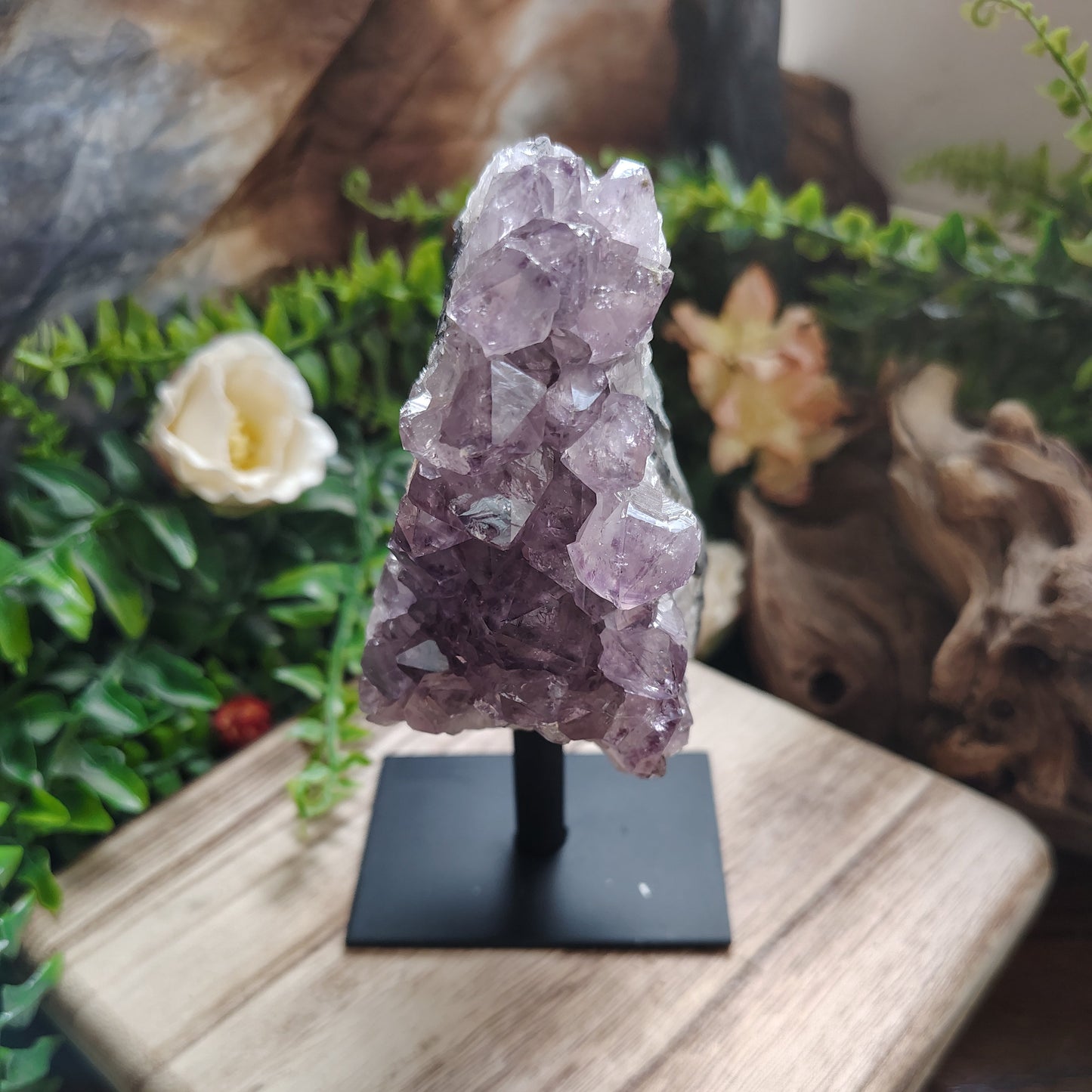 Amethyst Cathedral Chunk on Stand 3