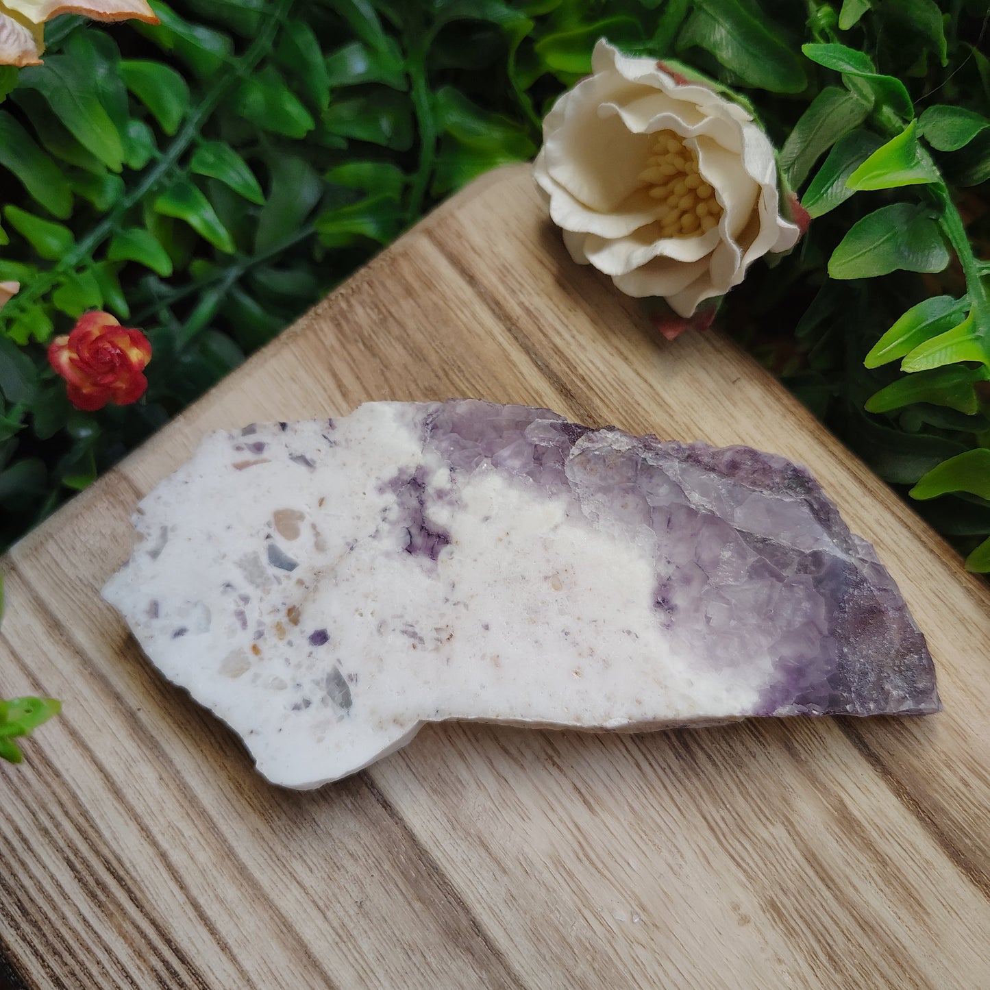 Purple Fluorite on Matrix Slab