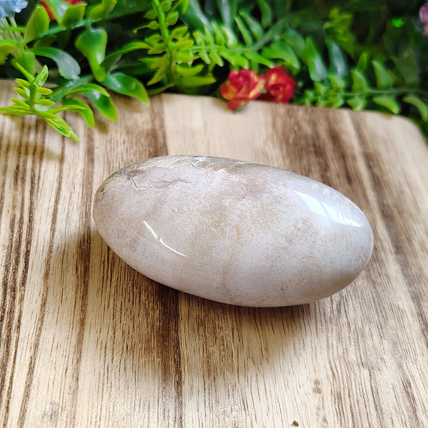 Pale Cream Jasper Palmstone