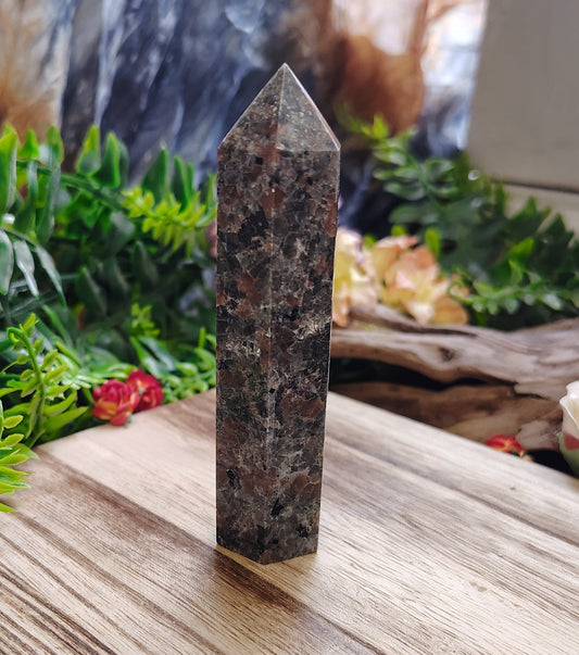 Astrophyllite Garnet Tower