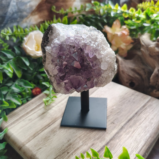 Amethyst Cathedral Chunk on Stand 2